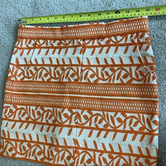 HOLT Renfrew orange cream skirt size 0 - Picture 5 of 6